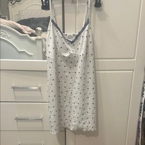 Forever 21 White and Blue Star Chemise
